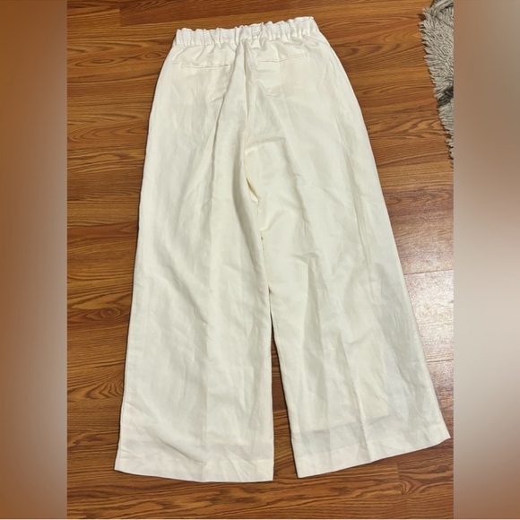 Ann Taylor The Pull On Palazzo Linen Blend Pant - Picture 4 of 4